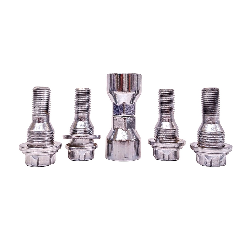 Conjunto De Bulones Antirrobo Conjunto De 4 Bulones + 2 Llaves Medidas Paso De Rosca 12X1.25, Hexagono 17Mm, Largo 36Mm. Marcas: Citröen / Peugeot
