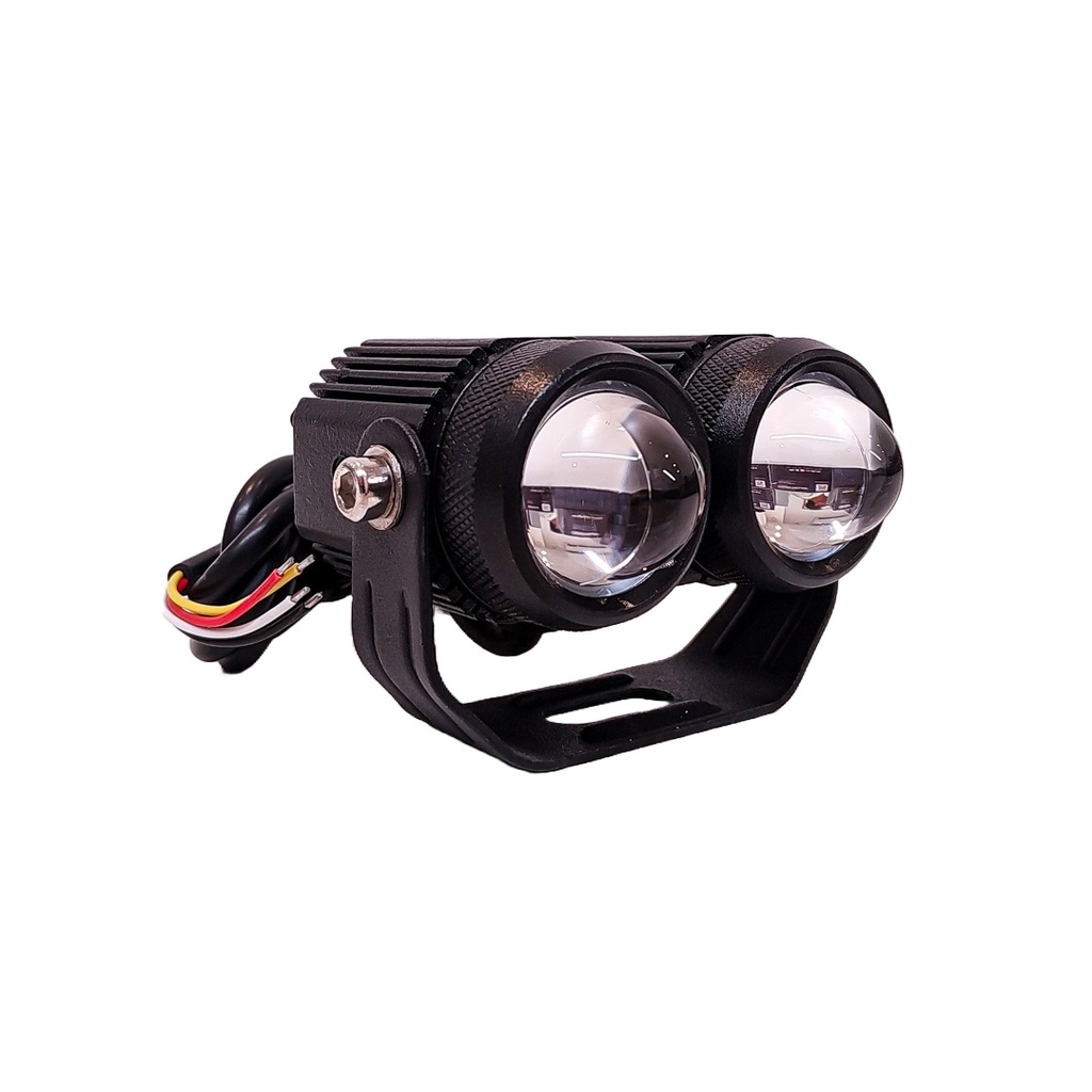 Off Road Faro De Led Universal Luz Led Blanca Y Ambar Estable Con Cambio De Luz Y Funcion Flash 9V-36V 1 Led - 36 Watts - Juego De 2 Unidades Medidas 85*70*62 (Mm)