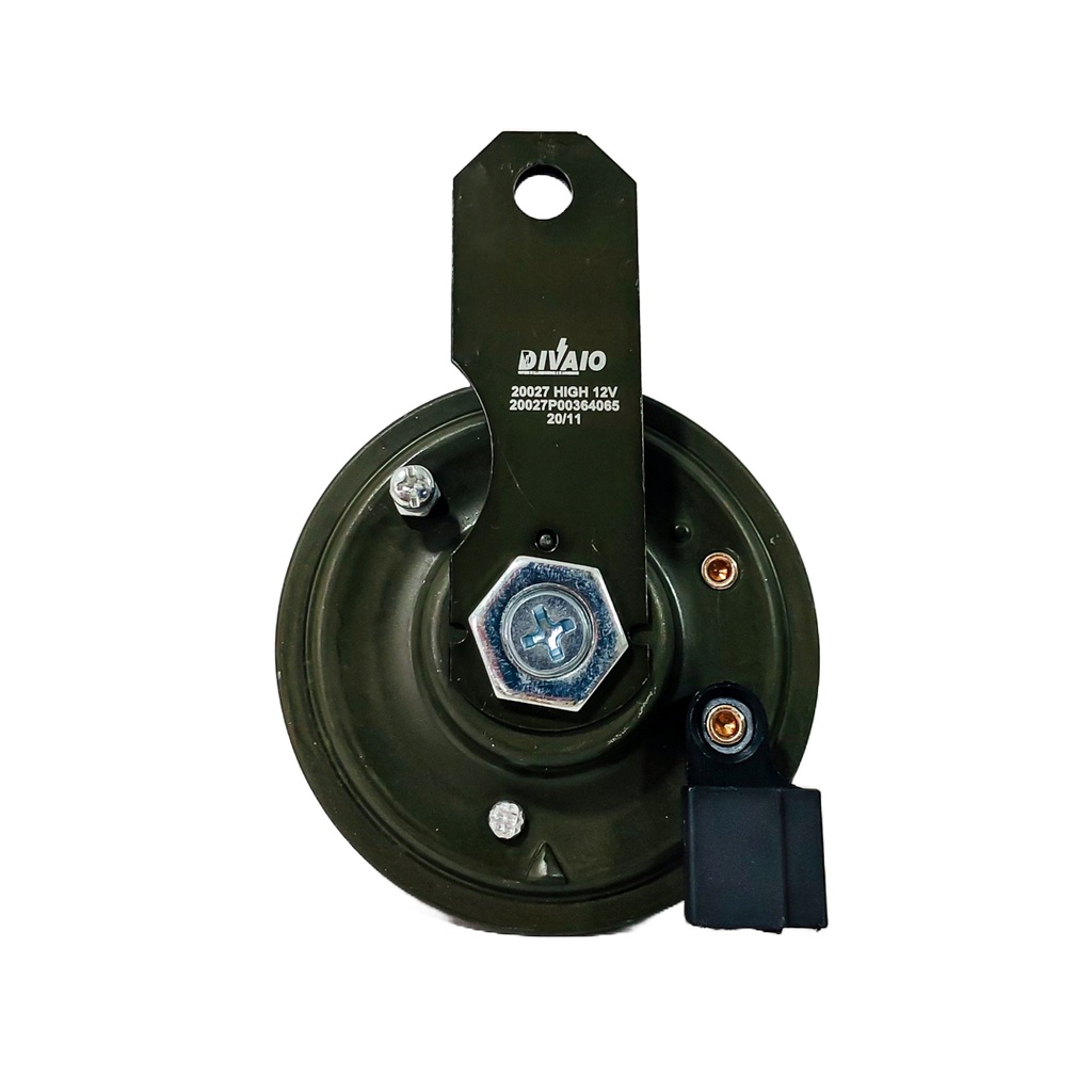 Bocina tipo disco Mercedes Benz. Ficha tipo Toyota. Voltaje 12V. Envase por Unidad Diámetro 90MM