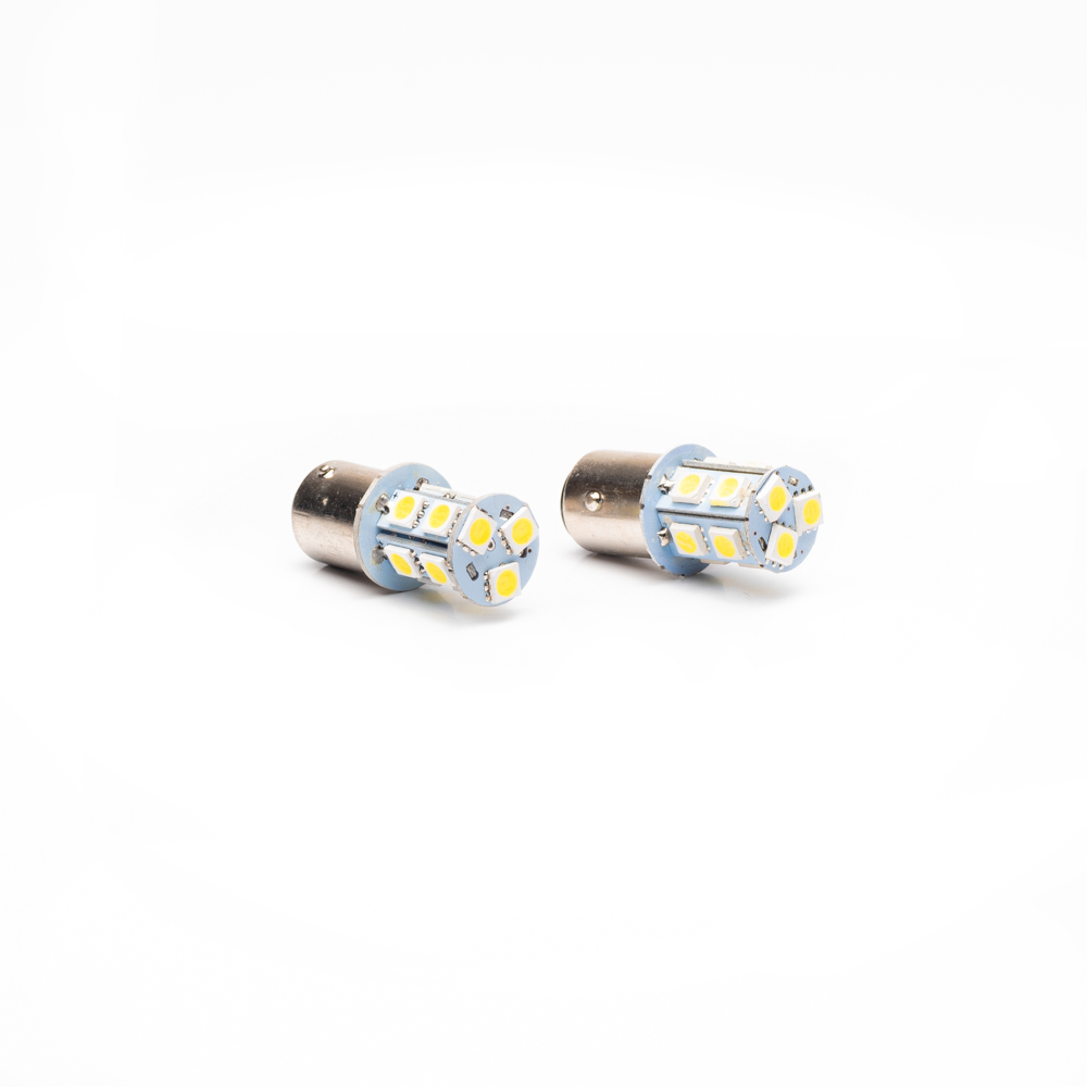 Leds Señalizacion SMD - - 1034 - 1157 - P21/5W 2 Polos (Despareja) 13 LED 5050 SMD - Blanco 12V - Unidades