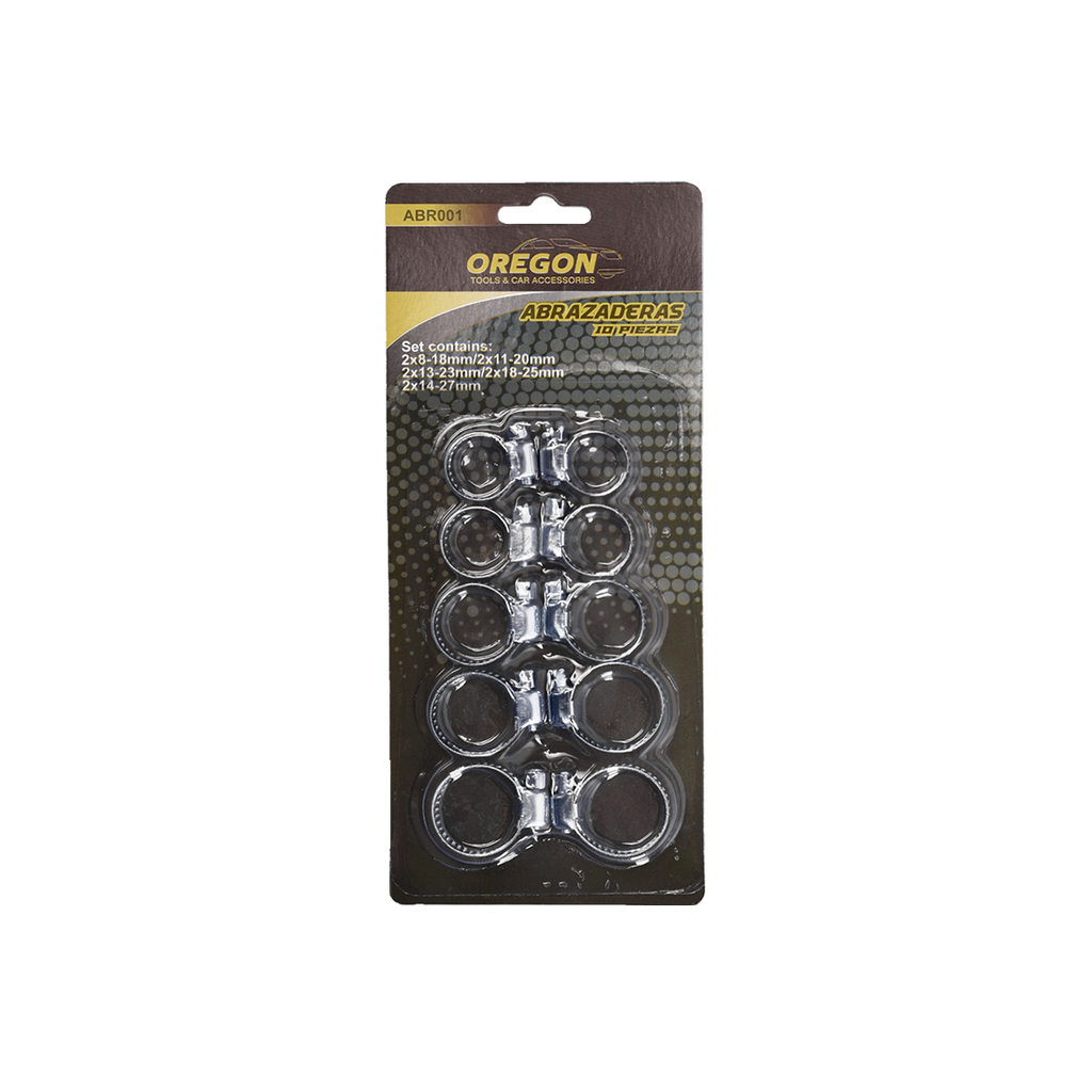 Abrazaderas - Blister de Abrazaderas Surtido X 10 Unidades Plateado universal
