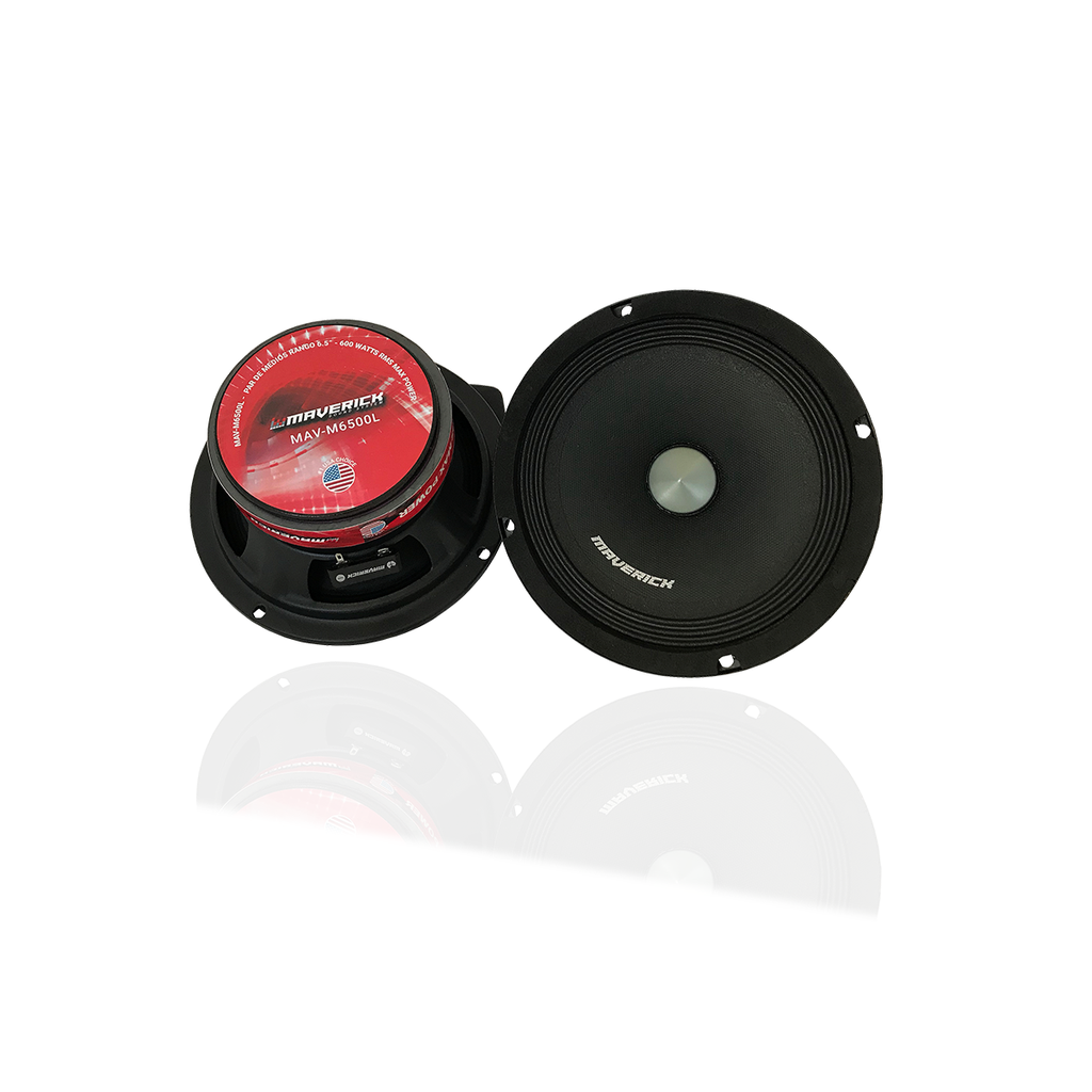 Par de Parlantes Medios - Par de Medios Rango 6.5 600 Watts Rms Max Power