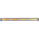 Off Road Barra LED COB Dual - 12-36V Blanca y ámbar 4 Bloques COB 60W Flash 10 Funciones 600X40X45MM Incluye Toma a 12V con Interruptor On / Off y Manejo de Funciones Destellantes