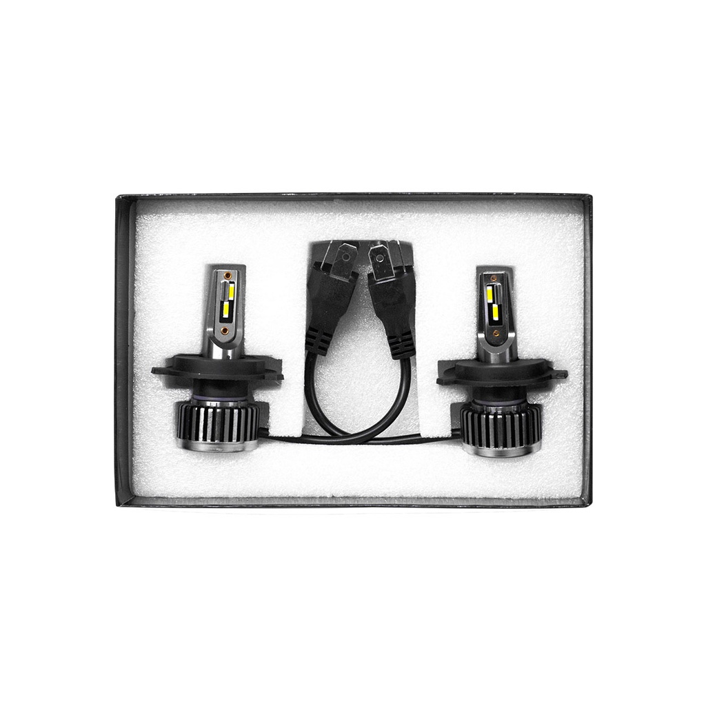 Kit LED off-road R8 - H4 10MA Generación chips CSP sin cooler 30000 Lumens 42 W 12V