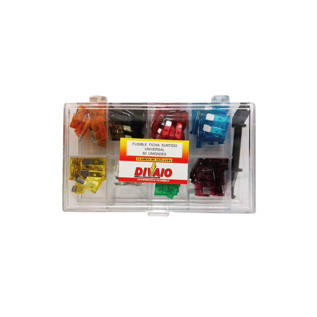 Fusible Ficha en Caja de 80 Unidades (10 Unidades X Amper) - Fusible Ficha en Caja (80 Unidades) 10 Unidades X Amper 5, 7.5, 10, 15, 20, 25, 30, 40 Amp