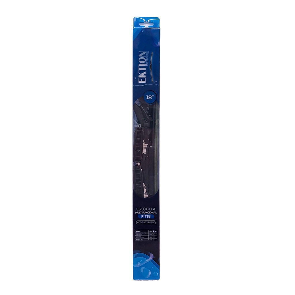 Escobilla limpiaparabrisas FIT universal 18" curva de goma