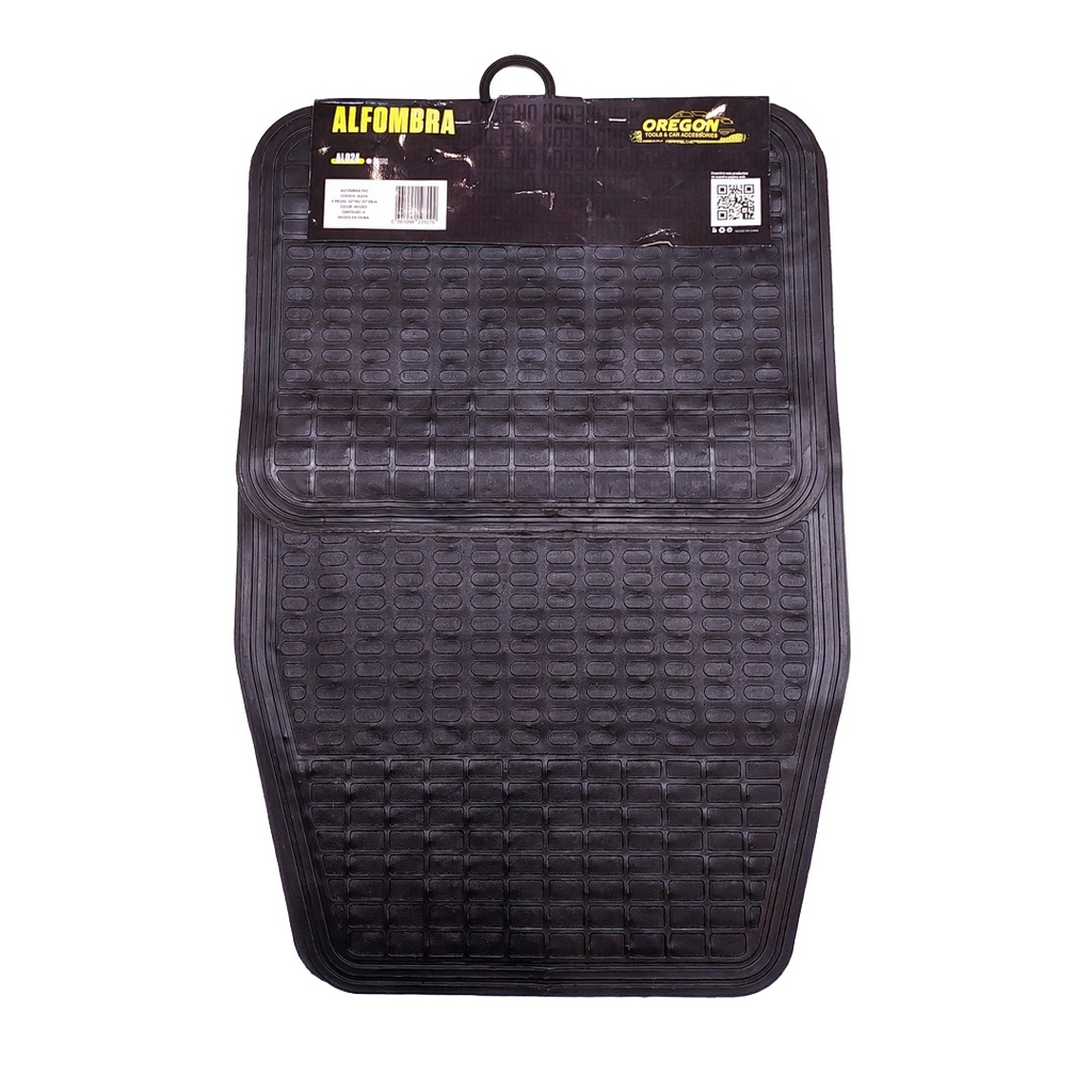 Alfombra Economica - Alfombra PVC 4 Piezas Negro 7245 / 44.545