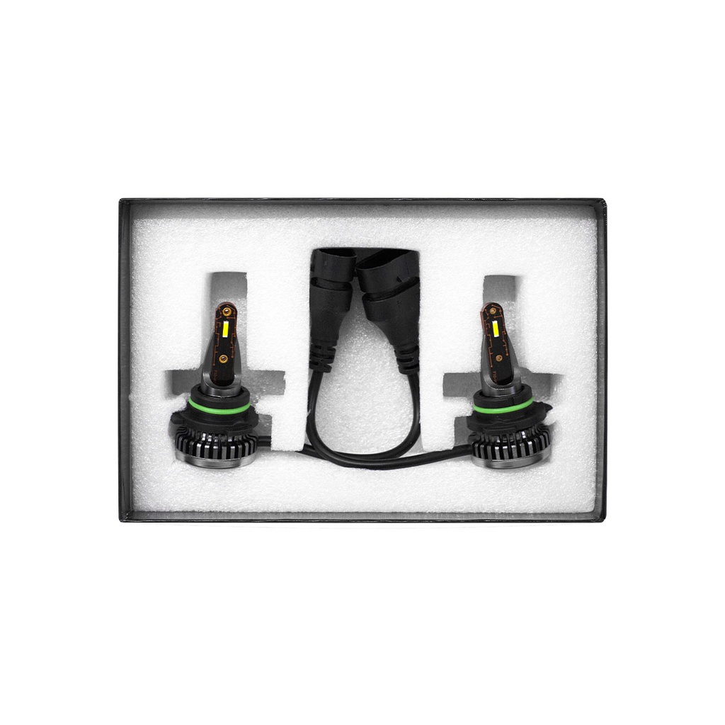 Kit LED off-road R8 - 9006 HB4 10MA Generación chips CSP sin cooler 30000 Lumens 42 W 12V