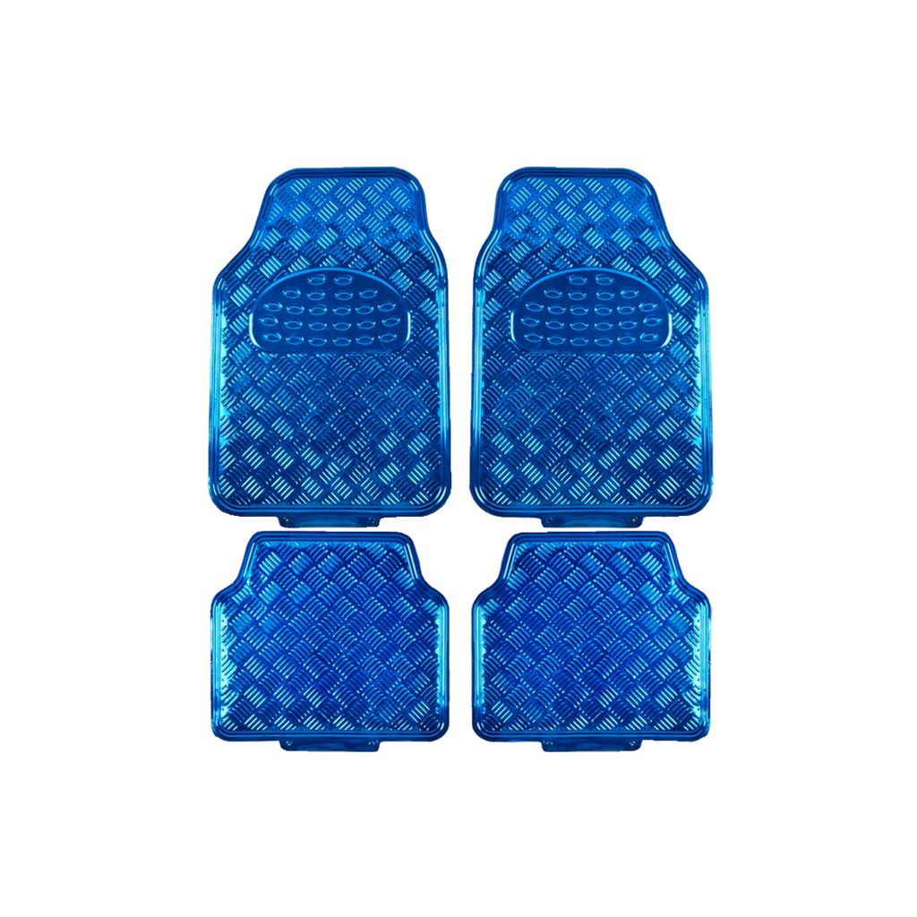 Alfombra PVC Aluminio Metalizada Mate 4 Piezas Azul 7045.5 / 4245.5