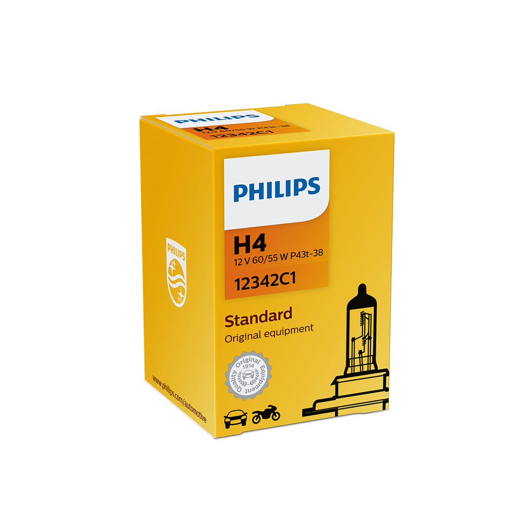 Lámpara Halógena Estándar 12V - H4 12342 12V 60/55W P43T-38 C1