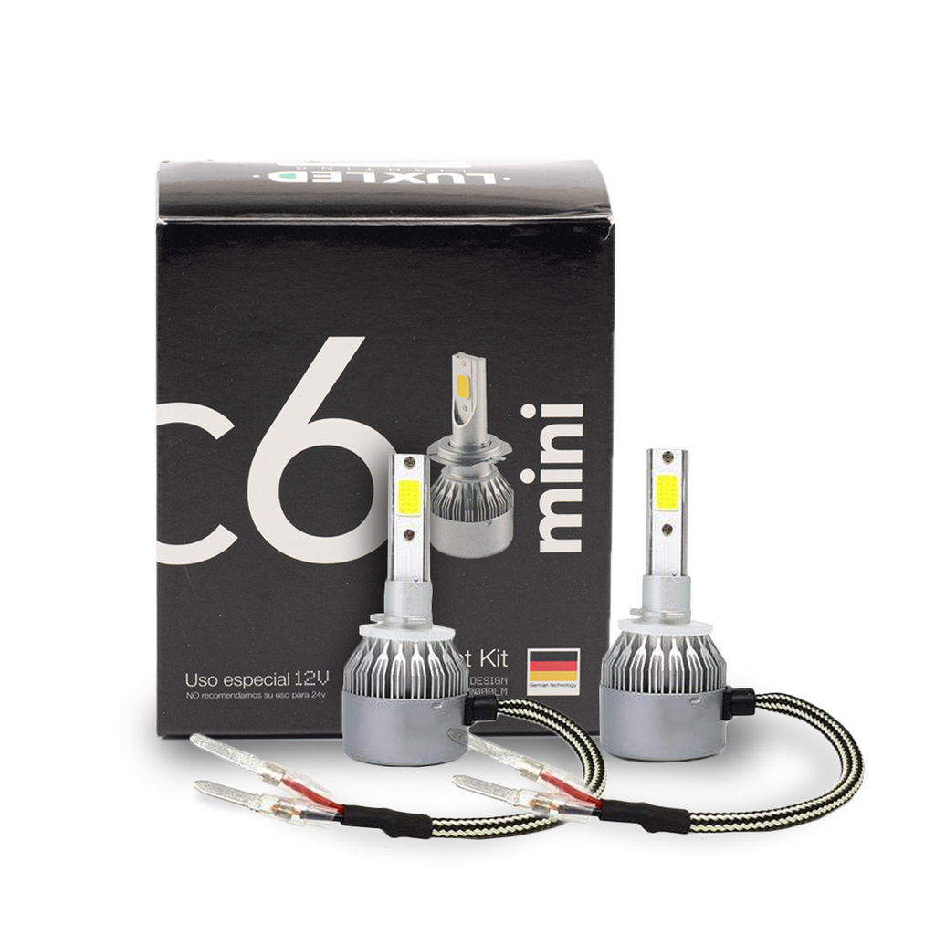 Kit LED off-road C6 Mini sin cooler - H27 6 Gen 20000 lm chips COB 12V sin cooler