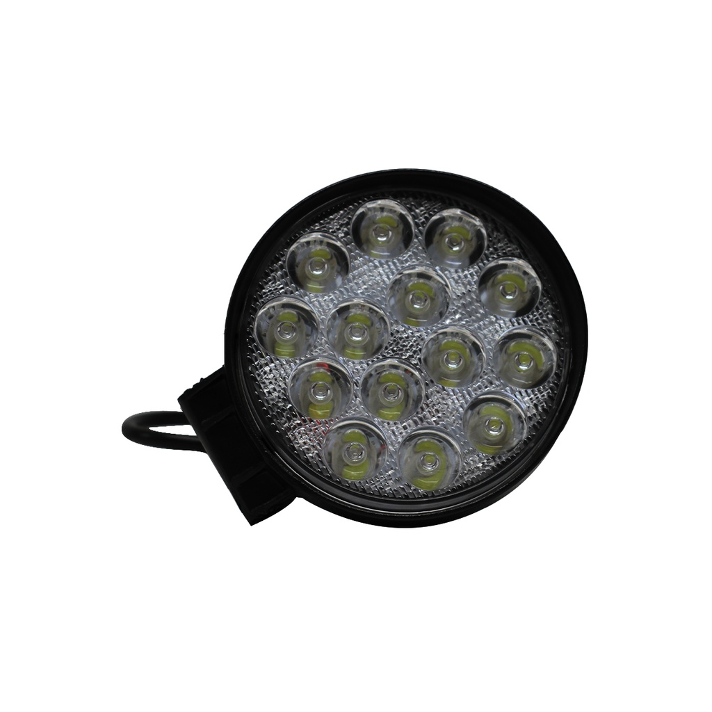 Faro LED off-road Faro de 14 LED Redondo 42 W 6 cm Profundidad blanco 12V - 24V Iluminacion SPOT