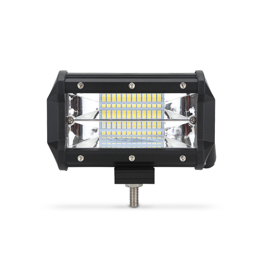 [LUXBAR36PLUS] Off Road Barra De Led Plus Recta Barra De Led De 72 Watts Con Display 3030 Smd Ilmuniacion - 13.5 Cm De Largo Color Blanco - Carcaza De Aluminio - Haz De Luz Spot