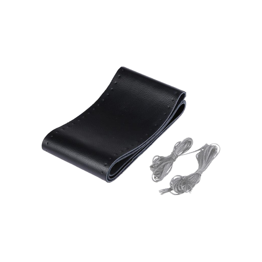 [ORECV101] Cubre Volante Cubre Volante Universal Con Cuerina Para Coser Negro Con Costura Blanca / Caja Por 200 Un.