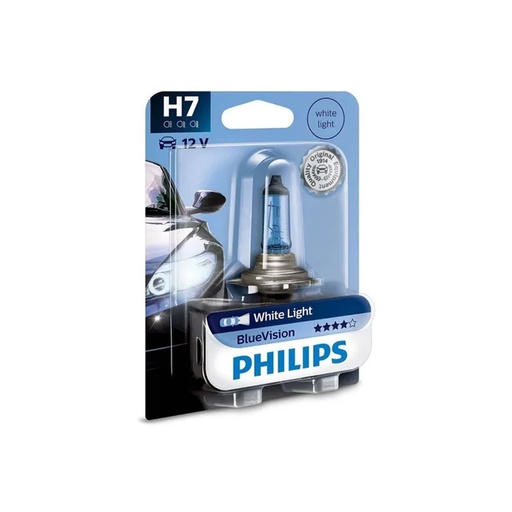 [PHIB12972BV] Lampara Blue Vision 12V H7 12972 Bv+ 12V 55W B1 Cantidad Por Caja Master 10