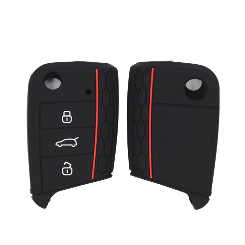 [KUBKU-CULLA073] Cubre Llave De Silicona Vw Mk7 - Gti - Virtus - Golf - Polo - Vento Black