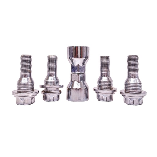 [TOPD18] Conjunto De Bulones Antirrobo Conjunto De 4 Bulones + 2 Llaves Medidas Paso De Rosca 12X1.25, Hexagono 17Mm, Largo 36Mm. Marcas: Citröen / Peugeot