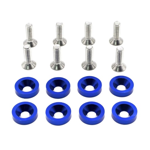 [OREARA-004] Kit De Arandelas Anodizadas Azul Juego X 8 Piezas