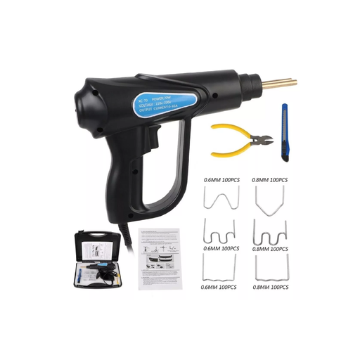 [OREKPP001] Kit Pistola Soldadora Para Soldar Plasticos Y Grampas En Paragolpes Enchufe 220V - Incluye Herramientas Y Grampas