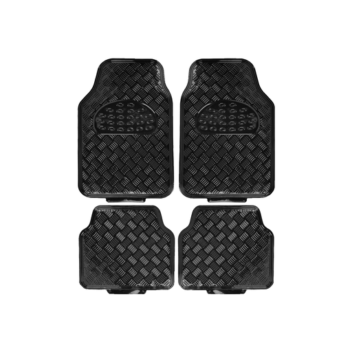 [AL015] Alfombra PVC Aluminio Metalizada Mate 4 Piezas Negro 7045.5 / 4245.5