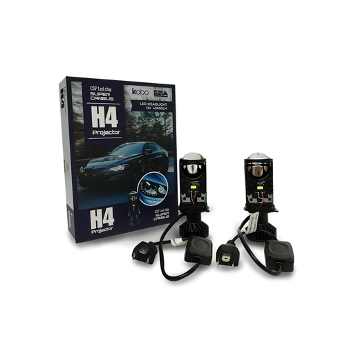 [KB1-H4] Kit LED off-road CSP CANBUS - H4 con Lupa Proyector Super CANBUS CSP chips 12V 40000 lm
