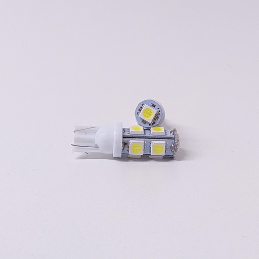 [LED12961BLA9P] Lámpara LED de Señalización SMD - 2821 - T10 - W5W 9 SMD 5050 Blanco 12V x unidad