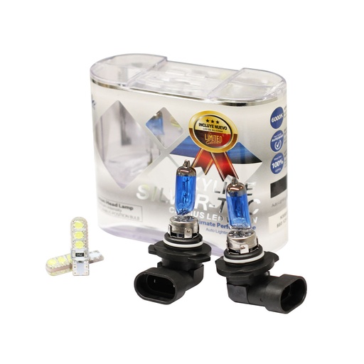 [KOK9005SK] Lámpara Halógena Sky Line CANBUS - Kit 9005 12V 51W Sky Line X 2 + 2 LED T10 CANBUS Azul Frio