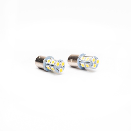 [LED12499BLA13] Leds Señalizacion SMD - - 1034 - 1157 - P21/5W 2 Polos (Despareja) 13 LED 5050 SMD - Blanco 12V - Unidades