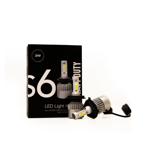 [S624-H4] Kit LED off-road S6 Heavy Duty - 24V - Kit de LED H4 6TA Generación 22000 Lumens por Lámpara Uso Especial 24V con cooler