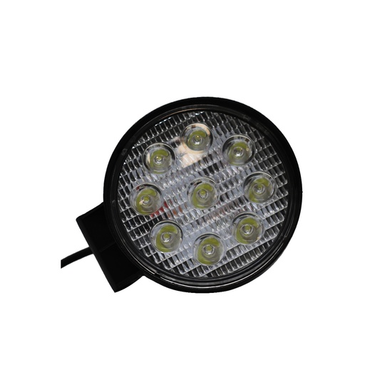 [KO27WROBLA] Faro LED off-road Faro de 9 LED Redondo 27 W 6 cm Profundidad blanco 12V - 24V Iluminacion SPOT