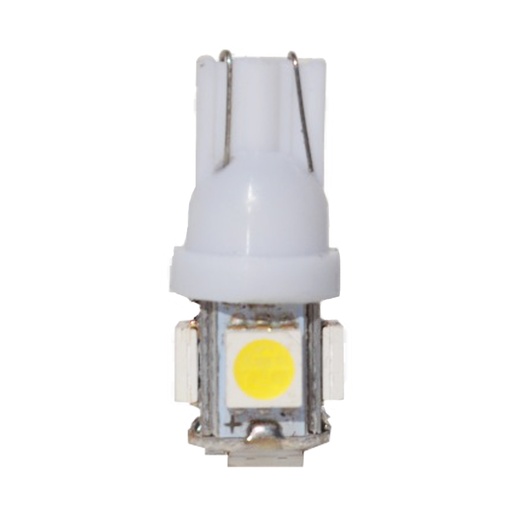 [LED12961BLA5P] Lámpara LED de Señalización SMD - 2821 - T10 - W5W 5 SMD 5050 Blanco 12V x unidad