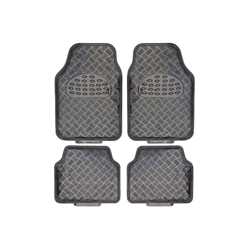 [AL016] Alfombra PVC Aluminio Metalizada Mate 4 Piezas Gris Carbon 7045.5 / 4245.5