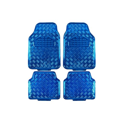 [AL013] Alfombra PVC Aluminio Metalizada Mate 4 Piezas Azul 7045.5 / 4245.5