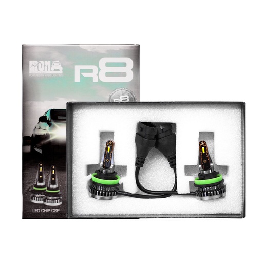[R8-H11] Kit LED off-road R8 - H11 10MA Generación chips CSP sin cooler 30000 Lumens 42 W 12V