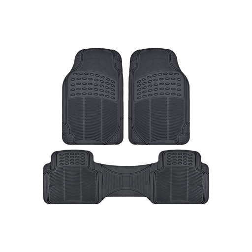 [AL004] Alfombra PVC 3 Piezas Negro 7243 / 43137