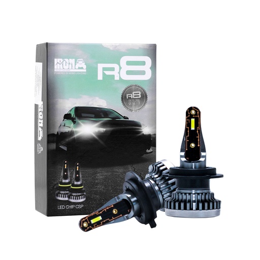 [R8-H7] Kit LED off-road R8 - H7 10MA Generación chips CSP sin cooler 30000 Lumens 42 W 12V
