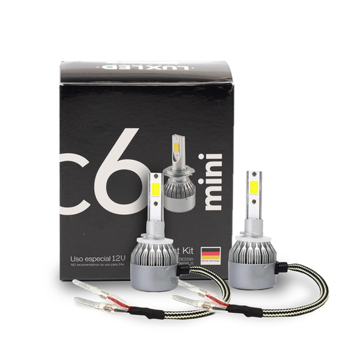 [C6MINI-H27] Kit LED off-road C6 Mini sin cooler - H27 6 Gen 20000 lm chips COB 12V sin cooler