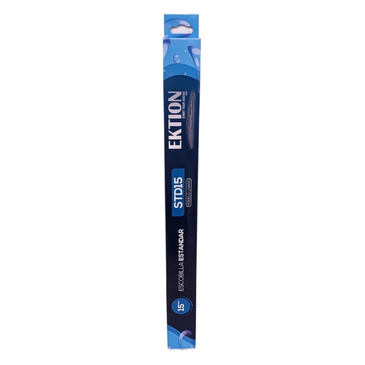 [STD15] Escobilla limpiaparabrisas FLAT universal 15" chata, enganche estándar